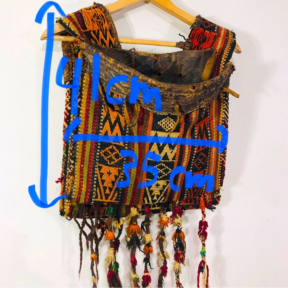 Antique hand made unisex hipster bag - Picture 2 of 16